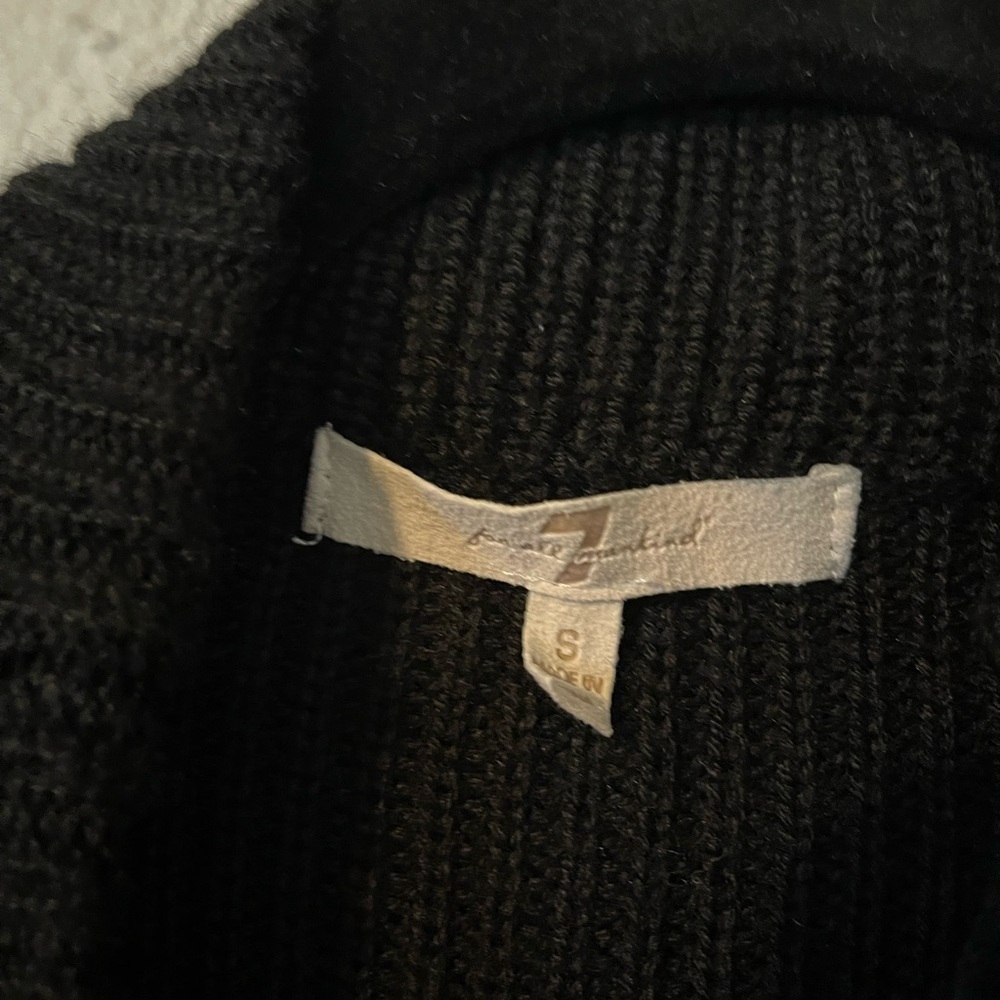 7 For All Mankind Black Women's Sweater - Picture 4 of 8
